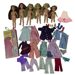 HUGE Vintage Ideal Crissy Lot + Violet CInnamon Original Case Clothes Shoes